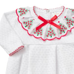 Load image into Gallery viewer, Paty Knit Christmas Footie with Swiss Tree Trim
