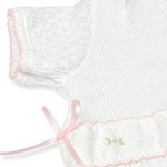 Load image into Gallery viewer, Paty Knit Ruffle Hem Bubble with Swiss Embroidered Trim