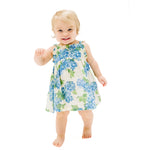 Load image into Gallery viewer, Angel Dear Watercolor Hydrangeas Paper bag Ruffled Sundress With Diaper cover.