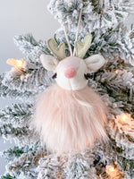 Load image into Gallery viewer, Pink Reindeer Ornament