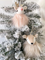 Load image into Gallery viewer, Pink Reindeer Ornament