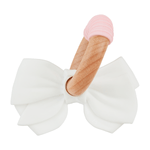 Load image into Gallery viewer, Mud Pie Pink Bow Silicone Ring Teether