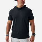 Load image into Gallery viewer, Burlebo Short Sleeve Performance Hoodie - Black