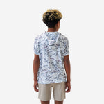 Load image into Gallery viewer, Burlebo Youth Short Sleeve Performance Hoodie - White Camo