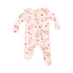 Load image into Gallery viewer, Angel Dear Vintage Christmas Trees Pink Footie