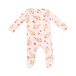 Load image into Gallery viewer, Angel Dear Vintage Christmas Trees Pink Footie