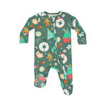 Load image into Gallery viewer, Angel Dear Christmas Treats 2 Way Zipper Footie