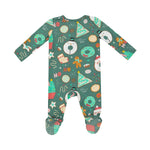 Load image into Gallery viewer, Angel Dear Christmas Treats 2 Way Zipper Footie
