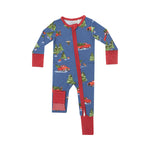 Load image into Gallery viewer, Angel Dear 2 Way Zipper Romper Vintage Red Truck