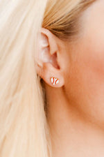 Load image into Gallery viewer, Baseball Heart Screwback Stud Baseball Heart Earrings