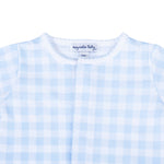 Load image into Gallery viewer, Blue Gingham Footie