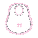 Load image into Gallery viewer, Baby Bows Emb Ruffle Bib