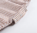 Load image into Gallery viewer, Lil Cactus Neutral Gingham Bubble Romper