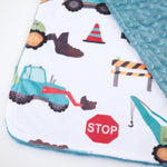 Load image into Gallery viewer, Mini Construction Baby Blanket