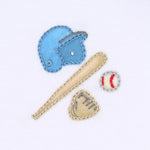 Load image into Gallery viewer, Field of Dreams Blue Embroidery Front Snap Short Playsuit