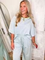 Load image into Gallery viewer, How Good Lilac/Mint S/S Tee &amp; Lounge Pant
