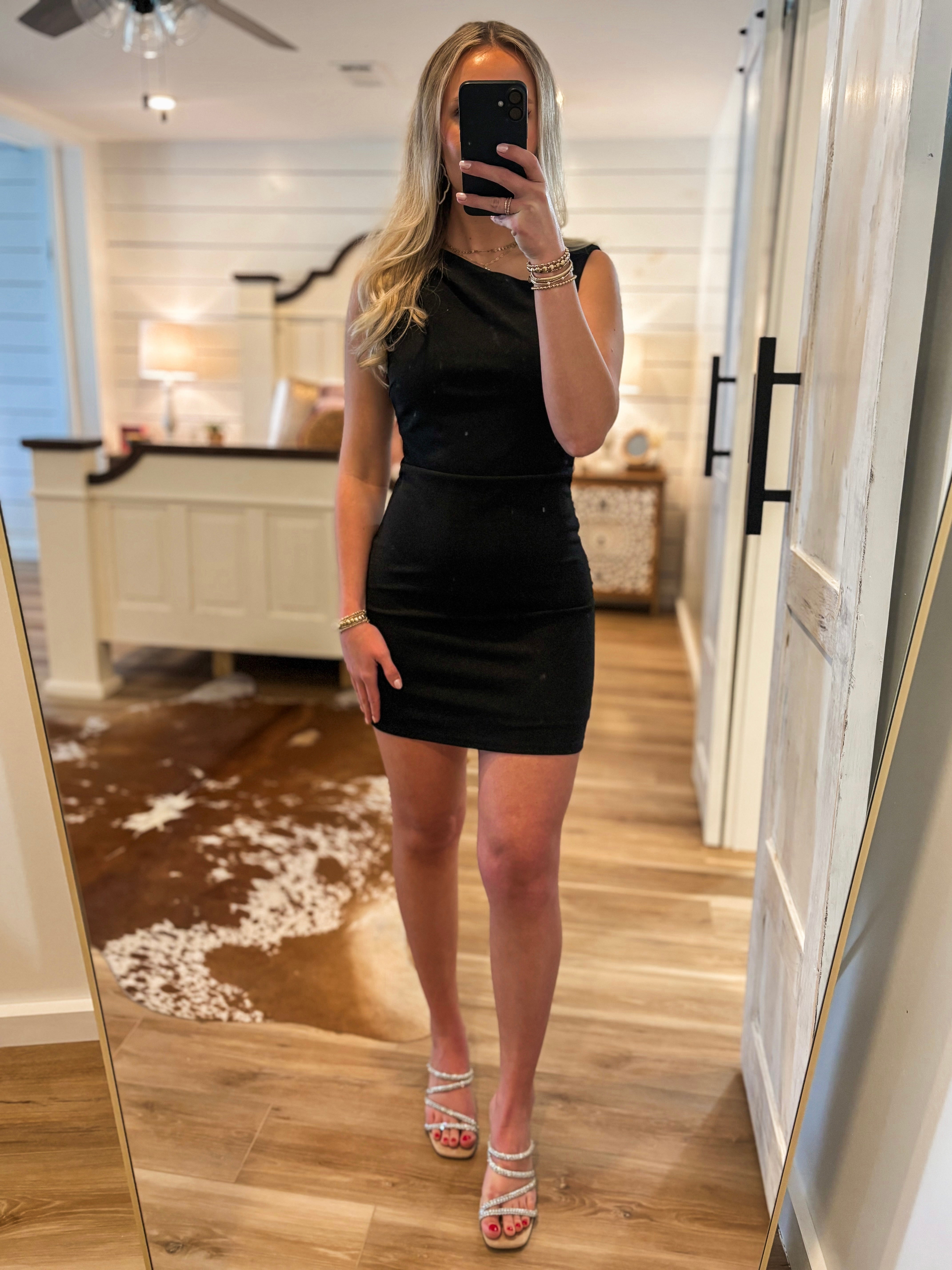 Lead Me There Black Sleeveless Mini Dress