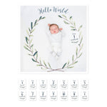 Load image into Gallery viewer, Baby&#39;s 1st Year Swaddle &amp; Milestone Cards - Hello World
