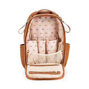 Cognac Boss Plus Itzy Ritzy Backpack Diaper Bag