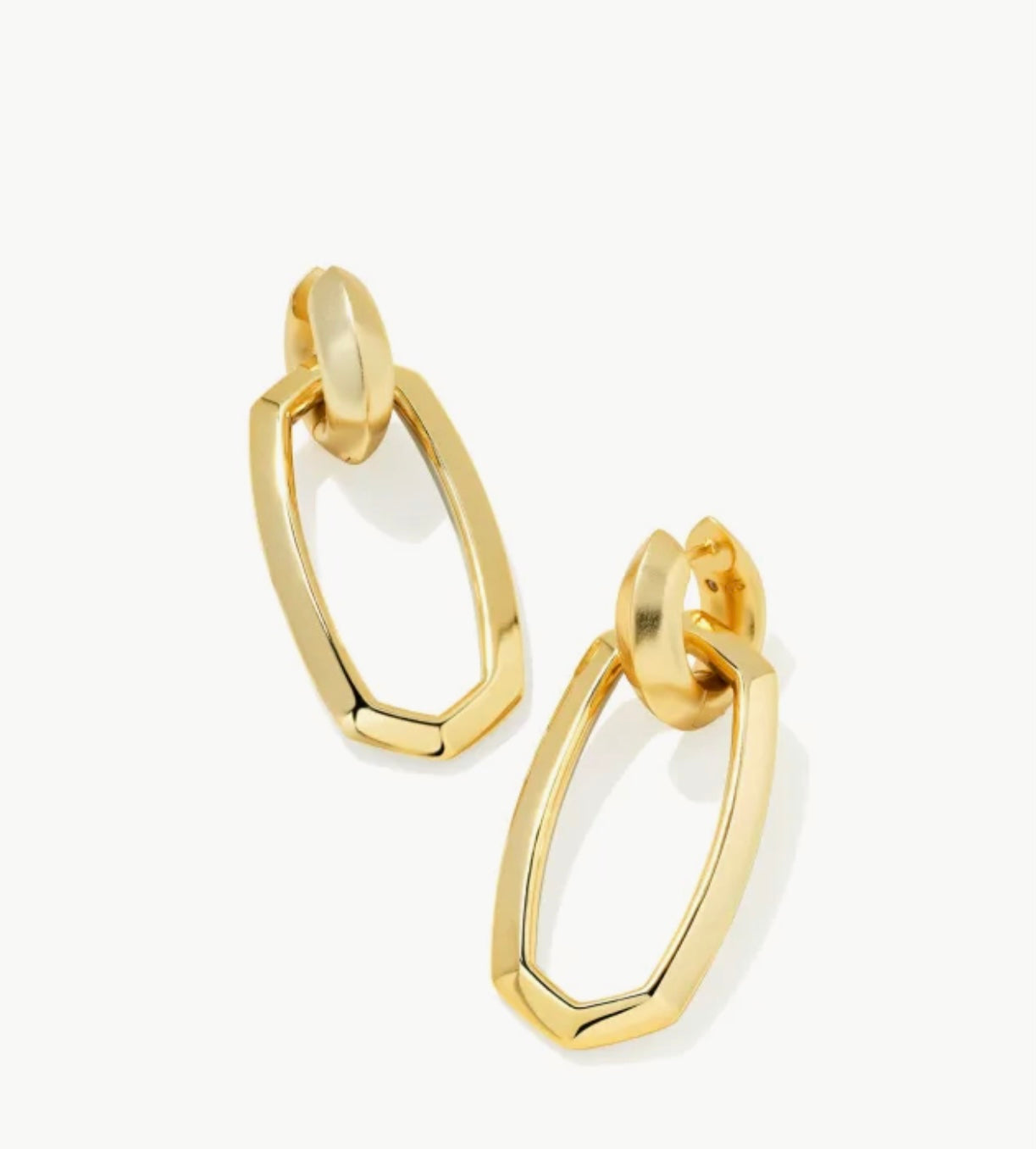 Danielle Mixed Metal Link Gold Earrings