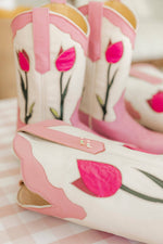 Load image into Gallery viewer, Screwback Stud Earrings - Tulip Cowgirl Boot
