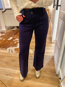 Missing Me Navy Trouser Flare Pants