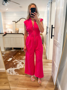 Beside Me Pink Jumpsuit