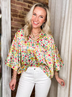 Load image into Gallery viewer, Can&#39;t Look Away Floral Tunic Blouse
