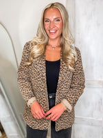 Load image into Gallery viewer, Running Wild Leopard Denim Blazer
