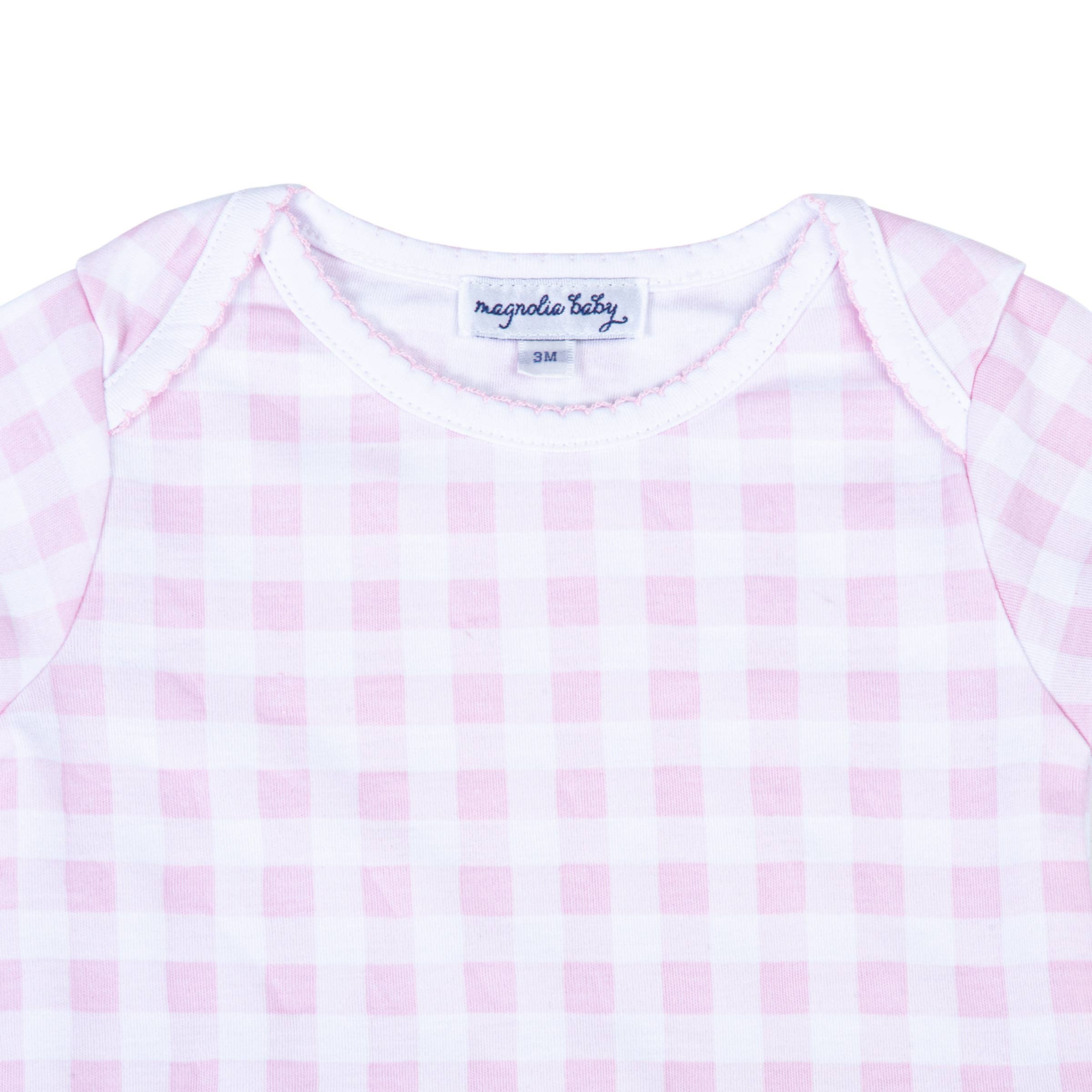 Pink Baby Gingham Bodysuit