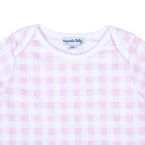 Pink Baby Gingham Bodysuit