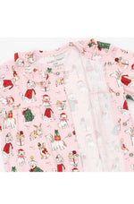Load image into Gallery viewer, Christmas Dogs Pink Ruffle Collar Romper

