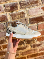 Load image into Gallery viewer, Romi Taupe &amp; Cheetah Low Top Shushop Sneakers
