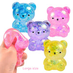 Load image into Gallery viewer, Cartoon Sequin Bear Squishy Toy Slow Rising Stress Relief Squeeze Toy
