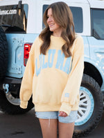Load image into Gallery viewer, Lulu Mac Polka Dot Sweatshirt - Butter/Lt Blue
