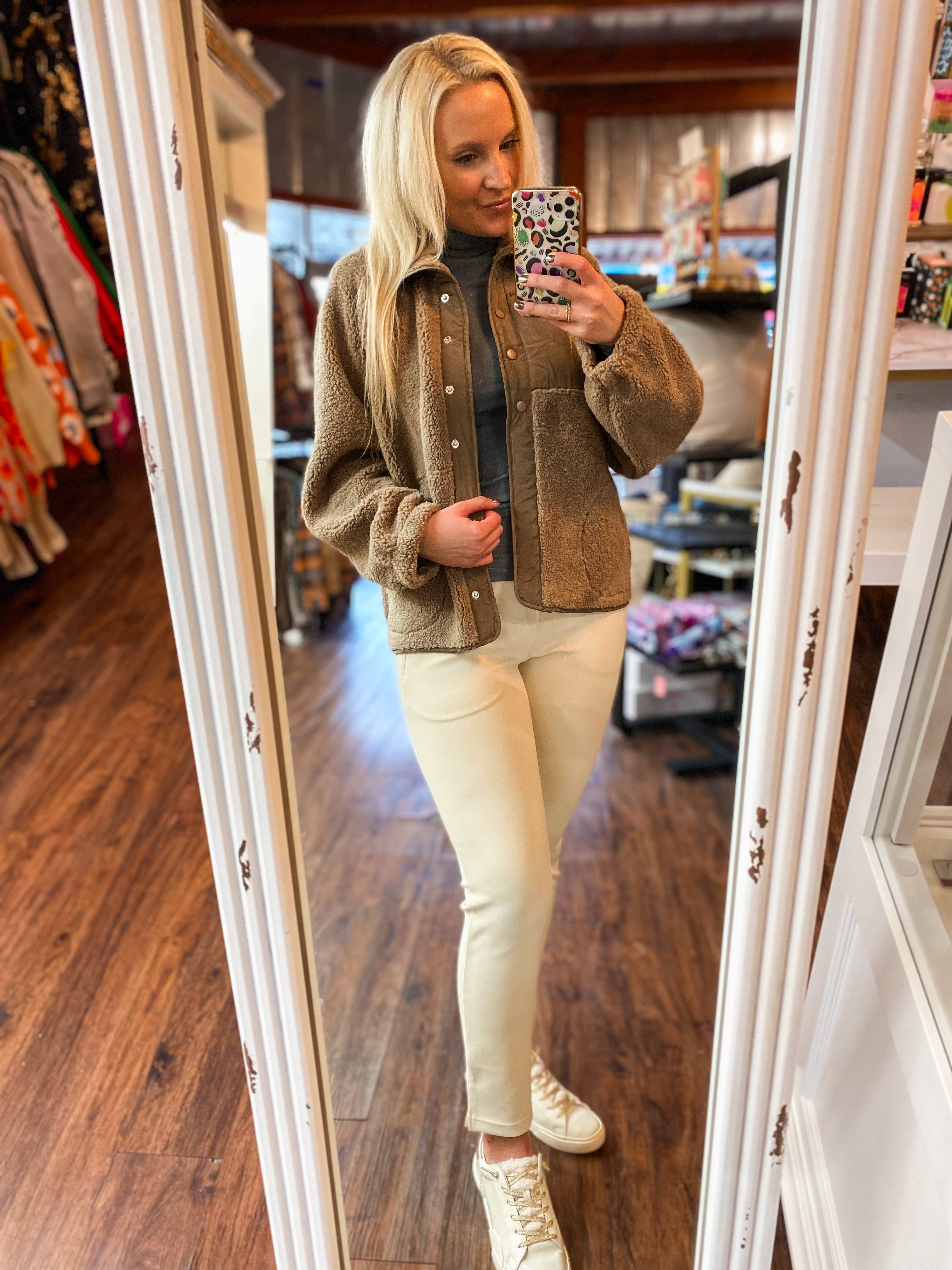 All About You Mocha Button Down Jacket