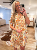 Load image into Gallery viewer, Chosen By You Tangerine Paisley Mini Dress

