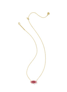 Lindy Rae Elisa Pink Crystal Gold Pendant Necklace