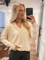 Load image into Gallery viewer, Exposed Light Oatmeal Knit Sweater
