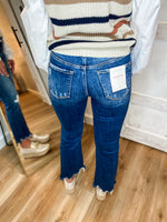 Load image into Gallery viewer, Spellbound Mid Rise Kick Flare Vervet Denim
