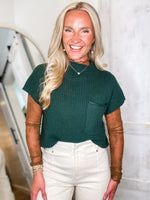 Load image into Gallery viewer, Feeling Better Hunter Green S/S Sweater
