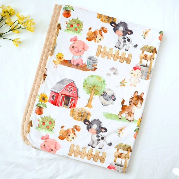 Oh So Soft Farm Animals Infant & Toddler Blanket