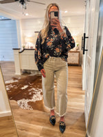 Load image into Gallery viewer, Cinder High Rise Olive Barrel Vervet Denim
