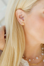 Load image into Gallery viewer, Screwback Stud Earrings - Daisy Cowgirl Boot
