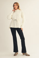 Load image into Gallery viewer, Longing For Ivory Cowl Neck Luxe Knit Top
