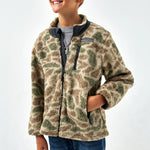 Load image into Gallery viewer, Youth Sherpa Full Zip Jacket - Alpine Camo
