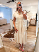 Load image into Gallery viewer, Overcame It Taupe Knit Midi Dress

