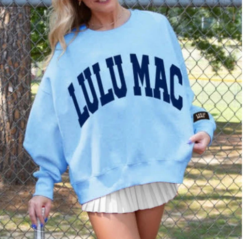 Lulu Mac Sweatshirt Baby Blue/Navy