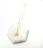 Load image into Gallery viewer, Gold Quilted Bow Necklace Holidays
