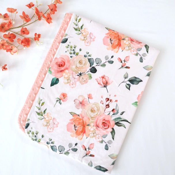 Oh So Soft Baby and Toddler Floral Blanket